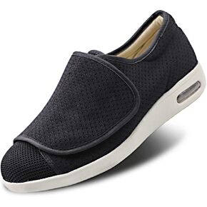 Women's Proven Foot Pain Relief Diabetic Shoes Memory Foam Knit Mesh with Fully Adjustable Closures, Wide Width Walking Orthopedic Edema Swollen Feet Arthritis Indoor/Outdoor
