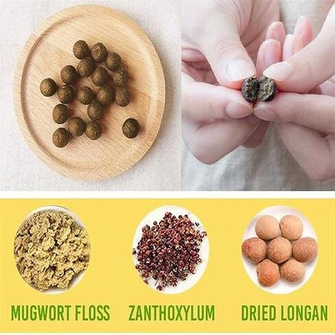 Wormwood Belly Button Sticker Moxibustion Patch Traditional Mugwort Herbal Traditional Chinese Medicine Slimming Belly Pellet Men and Women Unisex (40 قطعة / 40 ملصقا) in Kuwait