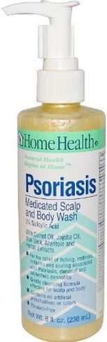 Home Health Psoriasis Medicated Scalp & Body Wash - 2% Salicylic Acid, 8 fl oz - Relieves Itching, Redness & Irritation From Dandruff & Seborrheic Dermatitis - Non-GMO, Paraben-Free, Vegetarian in Kuwait