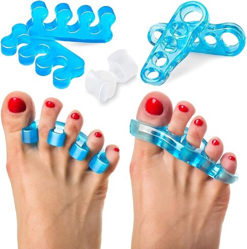 Sixora Premium Gel Toe Separators for Overlapping Toes, Toe Straighteners & Spacers, Hammer Toe & Bunion Corrector/Correct Your Toes Naturally! in Saudi Arabia