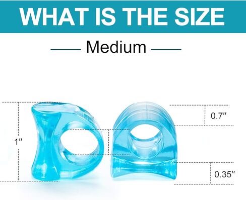 سوميفن فواصل جل لاصابع القدم، فواصل اصابع القدم متوسطة الحجم ومصحح ورم ابهام القدم، تخفف الام ورم ابهام القدم وتوفر الدعم المتداخل لاصابع القدم، 12 قطعة - ازرق in Kuwait