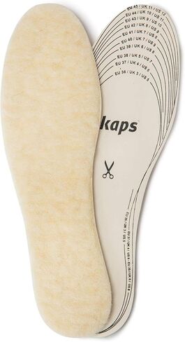 Kaps Winter Insole Set, 4 x Sheep Wool Inserts for Shoes and Boots, Warm & Soft, Set of 4 Pars Cut to Size Shoe Insoles for Adults Unisex, 4 Pair Pack in Saudi Arabia