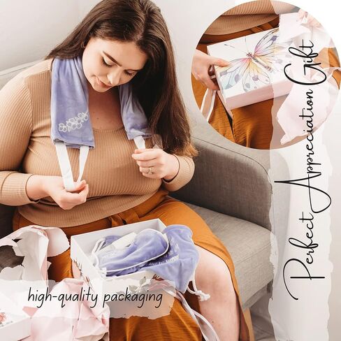 هدايا الاسترخاء للنساء - مجموعة قناع العين وغطاء الرقبة الخزامى الساخن القابل للميكروويف والعين، هدايا للتخلص من التوتر للنساء، هدايا استرخاء للنساء، هدايا عيد الأم، هدايا شكر، هدايا عيد ميلاد للأم in Kuwait