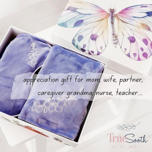 هدايا الاسترخاء للنساء - مجموعة قناع العين وغطاء الرقبة الخزامى الساخن القابل للميكروويف والعين، هدايا للتخلص من التوتر للنساء، هدايا استرخاء للنساء، هدايا عيد الأم، هدايا شكر، هدايا عيد ميلاد للأم in Kuwait