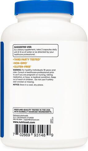 Nutricost Fenugreek Seed 1350mg, 240 Capsules (2 Bottles) - Gluten Free, Non-GMO, 675mg Per Capsule in Saudi Arabia