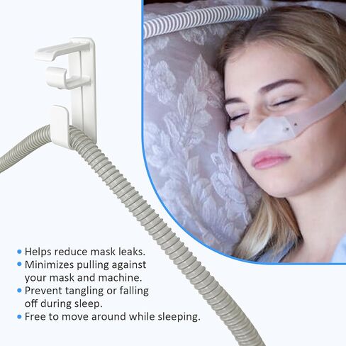 شماعة خرطوم للسرير من سي بي ايه بي مع حامل غطاء راس للكمامة، منظمات لوازم انابيب CPAP/Bipap لمنع التشابك وتقليل التسريبات، ملاءمة عالمية لريسميد/فيليبس ريسبيرونيكس والمزيد in Kuwait
