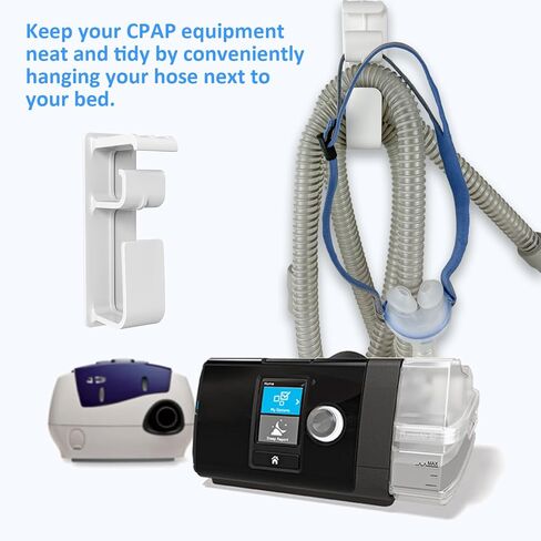 شماعة خرطوم للسرير من سي بي ايه بي مع حامل غطاء راس للكمامة، منظمات لوازم انابيب CPAP/Bipap لمنع التشابك وتقليل التسريبات، ملاءمة عالمية لريسميد/فيليبس ريسبيرونيكس والمزيد in Kuwait