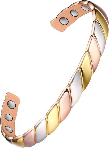 Feraco Copper Magnetic Bracelets for Men Women,Vintage Dragon & Phoenix Pattern Copper Bracelet,99.99% Pure Copper Magnetic Bangles with Gift Box,Gifts for Women Men in Saudi Arabia