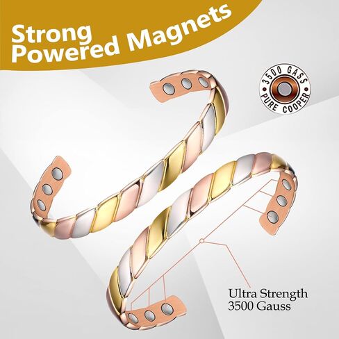 Feraco Copper Magnetic Bracelets for Men Women,Vintage Dragon & Phoenix Pattern Copper Bracelet,99.99% Pure Copper Magnetic Bangles with Gift Box,Gifts for Women Men in Saudi Arabia