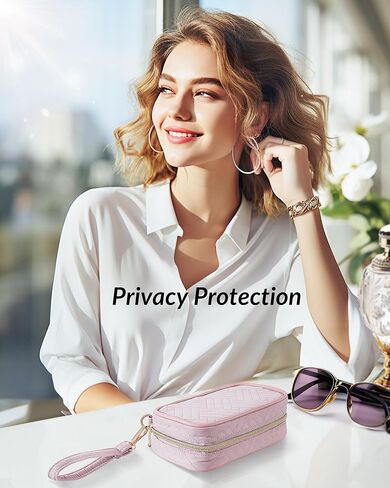 Stylish ZIKEE Weekly Pill Organizer 2 Times a Day, Pill Box 7 Day with Soft Peach-Skin Fabric & Detachable Handle for Travel, Pill Case for Vitamin/Fish Oil/Medicine/Supplements (Pink) in Kuwait