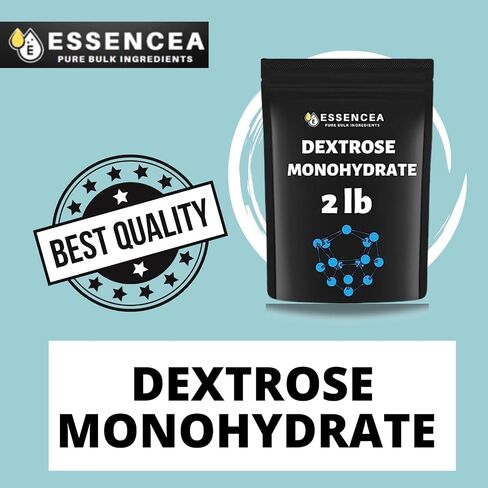 Essencea Dextrose Monohydrate 5lb Pure Bulk Ingredients | 100% Pure Dextrose Monohydrate Powder in Bulk | Gluten Free Non-GMO and Vegan… in Saudi Arabia