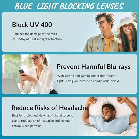 نظارات Zenni Optical Zenni Blokz Blue Light Blocking Computer Rectangle Universal Bridge Fit Black Frame 2018921 in Kuwait