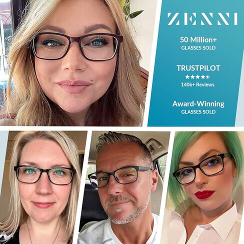 نظارات Zenni Optical Zenni Blokz Blue Light Blocking Computer Rectangle Universal Bridge Fit Black Frame 2018921 in Kuwait