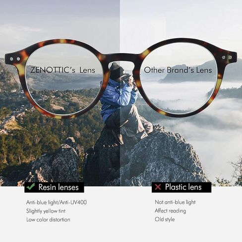 ZENOTTIC Reading Glasses Blue Light Blocking Round Glasses for Men Women Magnification 0.0 1.0 1.5 2.0 2.5 3.0 3.5 in Kuwait