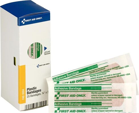 First Aid Only - FAE3004 Plastic Bandages, 3/4x3, 25 Count in Saudi Arabia