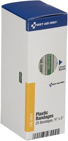 First Aid Only - FAE3004 Plastic Bandages, 3/4x3, 25 Count in Saudi Arabia