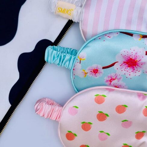 SMUG Satin Sleep Mask & Eye Mask | Travel Sleep Masks for Women & Men | Soft Sleeping Eye Mask to Nourish Skin & Reduce Dark Circles | Eye Sleep Mask Shades to Block Out Light | Animal in Saudi Arabia
