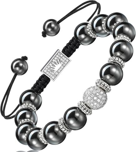 Apocalyptic-K Magnetic Bracelet, Magnetic Therapy Bracelet,Gold Plated With Zirconia,4/6/8/10MM, Eliminate Static Electricity，Adjustable Bracelet， in Saudi Arabia