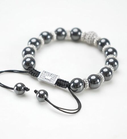Apocalyptic-K Magnetic Bracelet, Magnetic Therapy Bracelet,Gold Plated With Zirconia,4/6/8/10MM, Eliminate Static Electricity，Adjustable Bracelet， in Saudi Arabia