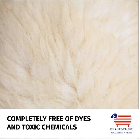 Medical Sheepskin Rug - Fluffy Rugs for Preventing Bedsores (39.5-43.5 Inches x 24 Inches, Tan) in Saudi Arabia