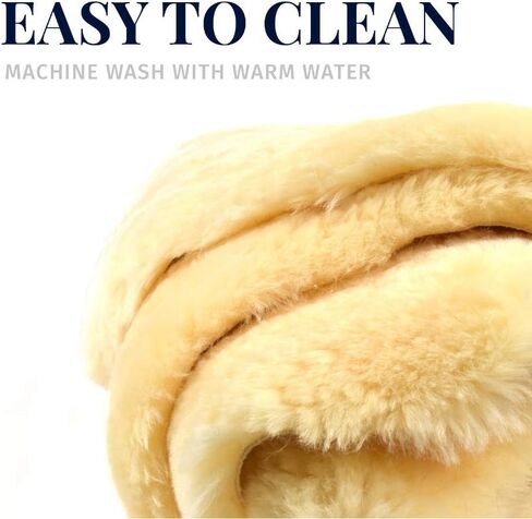 Medical Sheepskin Rug - Fluffy Rugs for Preventing Bedsores (39.5-43.5 Inches x 24 Inches, Tan) in Saudi Arabia