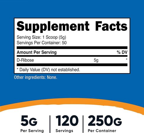 Nutricost D-Ribose Powder 500 Grams - 5000mg Per Serving, Non-GMO (500 Grams) in Kuwait