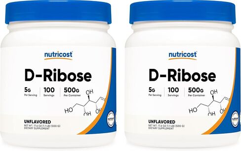Nutricost D-Ribose Powder 500 Grams - 5000mg Per Serving, Non-GMO (500 Grams) in Kuwait