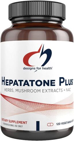 Designs for Health Liver Support Capsules - Hepatatone Plus with Milk Thistle, NAC, Schisandra - Mushroom Extracts for Cleanse + Immune Support - Liver Detox Supplement for Men + Women (120 Capsules) in Saudi Arabia