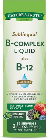 Nature's Truth Vitamin B Complex Sublingual Liquid | 2oz | Natural Berry Flavor | Vegetarian, Non-GMO & Gluten Free in Saudi Arabia