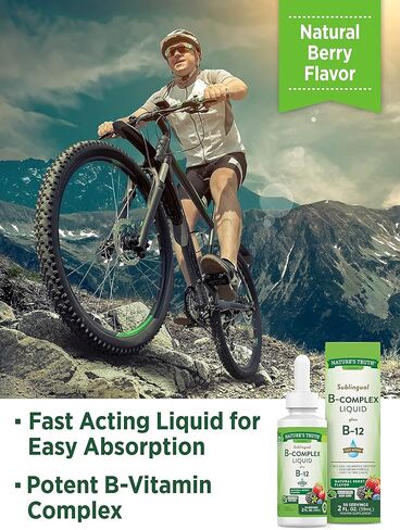 Nature's Truth Vitamin B Complex Sublingual Liquid | 2oz | Natural Berry Flavor | Vegetarian, Non-GMO & Gluten Free in Saudi Arabia