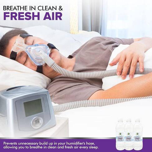 ماء مقطر من Mars Wellness لآلات CPAP - ماء مقطر لمرطب الهواء، والتعقيم الطبي، وبخار الوجه، وأغراض التجميل، وأكثر من ذلك - ماء CPAP للسفر - زجاجات 16.9 أونصة - 12 عبوة in Saudi Arabia