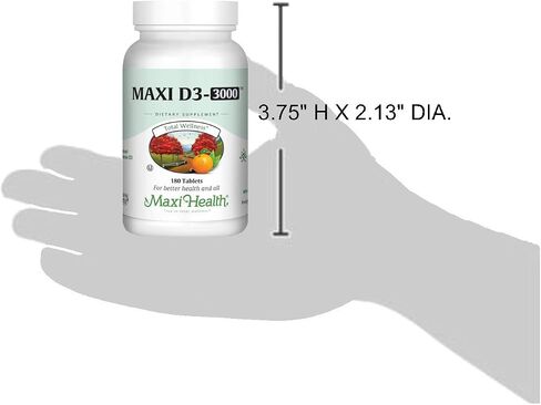 Maxi Health D3 3000 (180 Count, Tablets) in Saudi Arabia