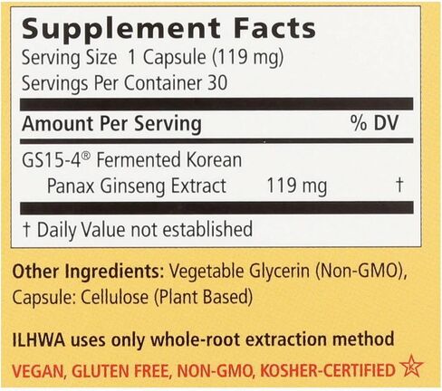ILHWA Enzyme Fermented Ginseng, 30 liquid capsules in Saudi Arabia