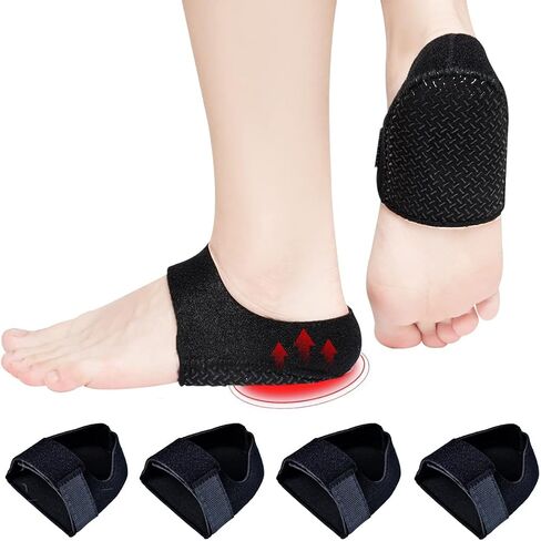 Heel Cups for Heel Pain, Heel Protectors, Heel Pads, Plantar Fasciitis Relief(4Pcs), Heel Supports for Cracked Heels, Blisters, Achilles Tendinitis, Bone Spur Relief, Heel Cushion Pad for Men & Women in Kuwait