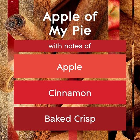 Glade Candle Apple of My Pie، شمعة عطرية مملوءة بالزيوت العطرية، شمعة معطرة للهواء، شمعة 3 فتيل، 6.8 أونصة، 3 قطع in Kuwait