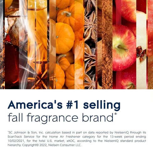 Glade Candle Apple of My Pie، شمعة عطرية مملوءة بالزيوت العطرية، شمعة معطرة للهواء، شمعة 3 فتيل، 6.8 أونصة، 3 قطع in Kuwait