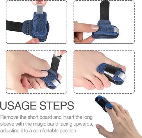 4 Pcs Toe Splint, Toe Straightener for Hammer Toe, Toe Corrector for Women Men, Bent Toe, Claw Toe, Crooked Toe, Curled Toe, Toe Wrap to Align and Support Toe (Blue) in Saudi Arabia