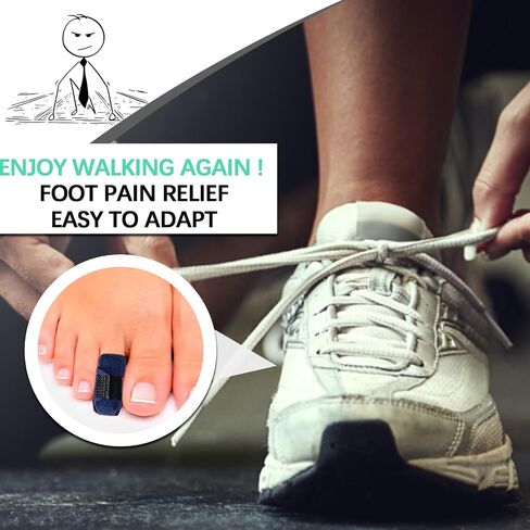 4 Pcs Toe Splint, Toe Straightener for Hammer Toe, Toe Corrector for Women Men, Bent Toe, Claw Toe, Crooked Toe, Curled Toe, Toe Wrap to Align and Support Toe (Blue) in Saudi Arabia