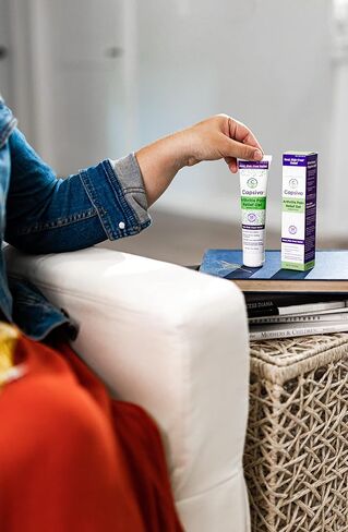 Capsiva Arthritis Pain Relief Topical 3oz Tube, for Your Hands, Neck, Back, Joints, Non-Greasy, No Burn, Odor Free, Homeopathic Active Ingredients, Contains Capsaicin & Arnica, Absorbs Fast in Saudi Arabia