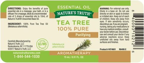 زيت عطري نقي 100% من نيتشرز تروث أروماثيرابي، شجرة الشاي، 2 مل in Kuwait