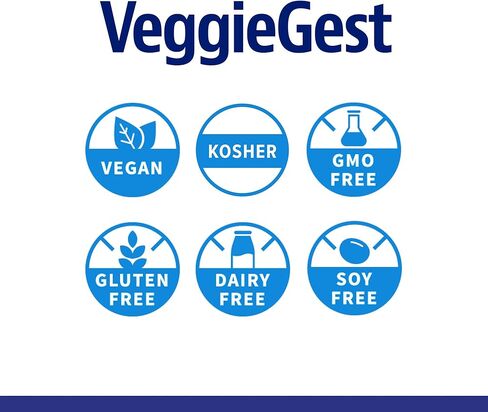 Enzymedica VeggieGest, Digestive Enzymes for Vegan, Vegetarian and Raw Diets, Prevents Gas and Bloating, 90 Capsules in Saudi Arabia