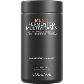 Codeage Men’s Daily Multivitamin Supplement, 25+ Vitamins & Minerals For Adults, Organic Whole Foods Vitamins For Men, Vitamin A, B Vitamins, Vitamin C, D, E, K, Probiotic, Zinc, Omega-3, 120 Capsules in Saudi Arabia
