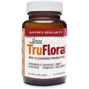 Master Supplements 32 Capsules - Blend of Probiotics & Enzymes - Promotes Optimal Gut Health & Boosts Energy - Gluten Free - 32 Servings