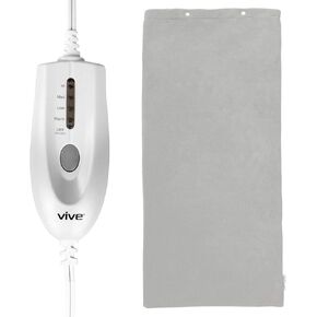 Vive Moist Heating Pad - Electric Heated Warming Hot Wrap for Heat Therapy on Back, Knee, Shoulder, Neck Pain, Period Menstrual Cramps, Cats, Dogs, Pets - Portable, Auto Shut Off (12" x 15")