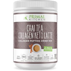Primal Kitchen Chai Tea Collagen Keto Latte Powder, Collagen Peptide Drink Mix, 8.55 Ounces
