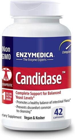 Enzymedica, كانديداز، 84 كبسولة، مكمل إنزيمي لدعم مستويات الخميرة المتوازنة وصحة الجهاز الهضمي، نباتي، 42 حصة in Saudi Arabia