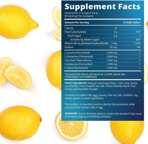 MRM BCAA+G RELOAD Post-Workout Recovery – Lemon, 840g - 60 Servings Per Container in Saudi Arabia