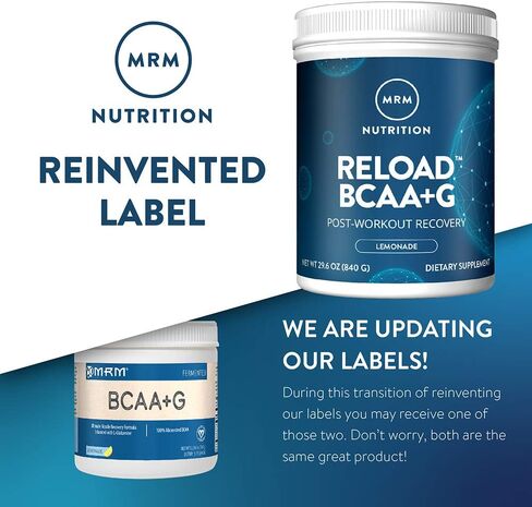 MRM BCAA+G RELOAD Post-Workout Recovery – Lemon, 840g - 60 Servings Per Container in Saudi Arabia