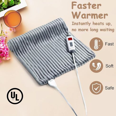 وسادة تسخين لتخفيف آلام الظهر، وسادات تسخين كبيرة مقاس 17 بوصة × 33 بوصة للتشنجات والرقبة والكتف، وسادة تسخين كهربائية LCD مع 6 إعدادات تسخين سريعة، خيارات حرارة جافة رطبة، إيقاف تلقائي، يمكن غسله في الغسالة in Kuwait