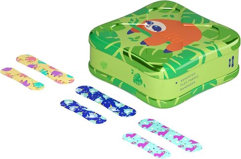 Welly Bandages - Bravery Badges, Flexible Fabric, Adhesive, Assorted Shapes, Sloth and Unicorn Patterns - 48 ct, 2 Pack in Kuwait